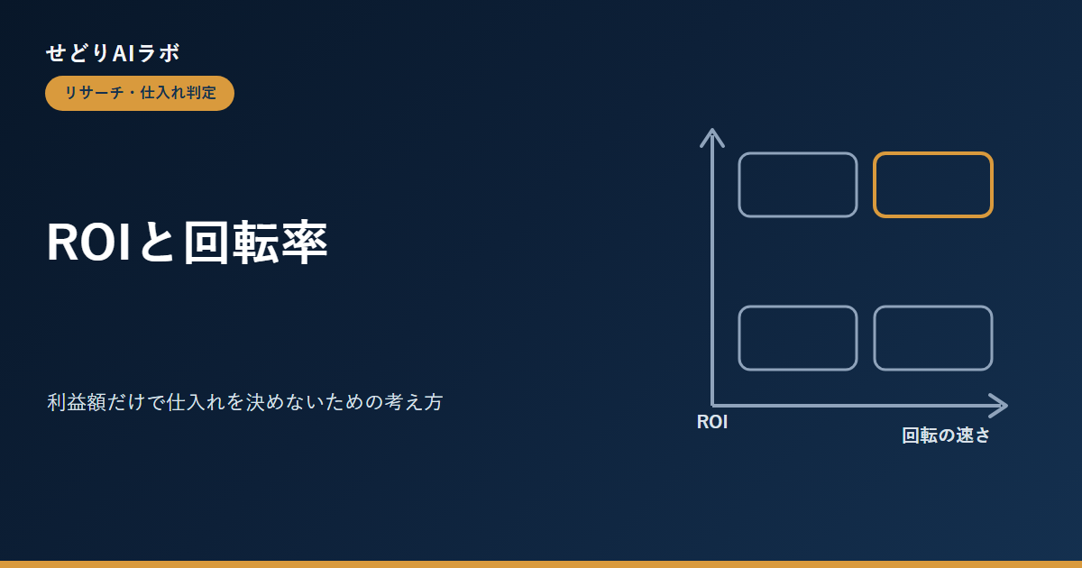 せどりのROIと回転率｜アイキャッチ