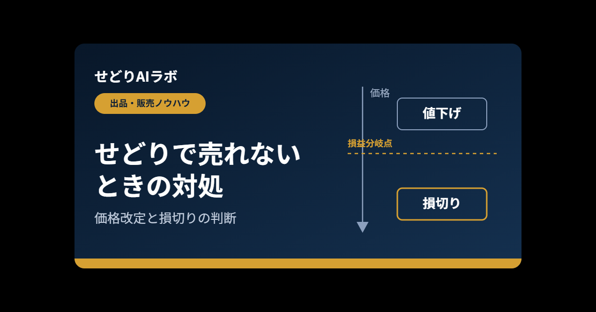 せどりで売れないときの対処|アイキャッチ