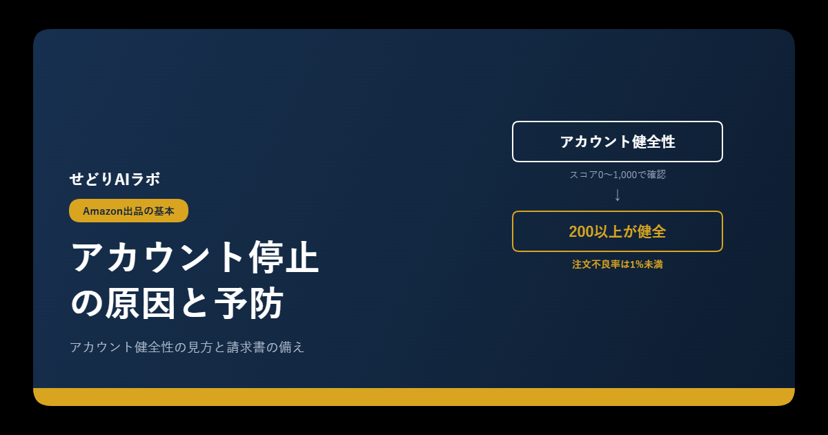 Amazonアカウント停止の原因と予防を示すアイキャッチ画像