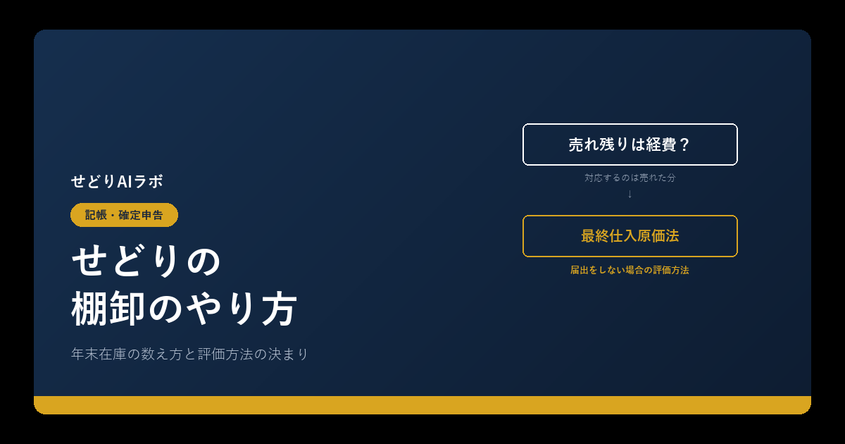 せどりの棚卸で年末在庫を数える手順と評価方法を示すアイキャッチ画像