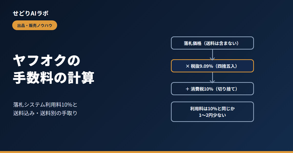 ヤフオクの手数料の計算(アイキャッチ)